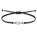 Pulsera de Hilo con Mano de Fátima en Acero