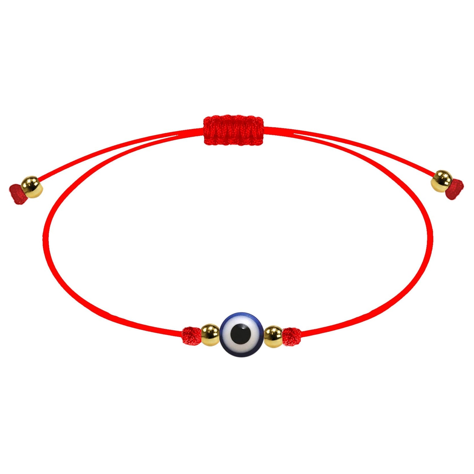 Pulsera Hilo Encerado con Ojo Turco en acabado rojo – vista principal del diseño hilo encerado con ojo turco