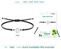 Pulsera de Hilo Encerado con Trébol de Cuatro Hojas en acabado plateado – vista principal