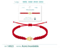 Pulsera Hilo trenzadoRojo-Mano Fatima Dorado - cotigo