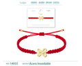 Pulsera Hilo Destino con Oso Acero Dorado - cotigo
