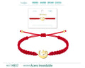 Pulsera Hilo Destino con Luna y Estrella Acero Dorado - cotigo