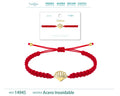 Pulsera Hilo Destino con Concha Acero Dorado - cotigo