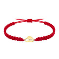 Pulsera Hilo Destino con Candado Acero Dorado