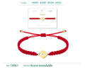 Pulsera Hilo Destino con Candado Acero Dorado - cotigo