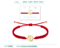 Pulsera Hilo Destino con Yin Yang Acero Dorado - cotigo