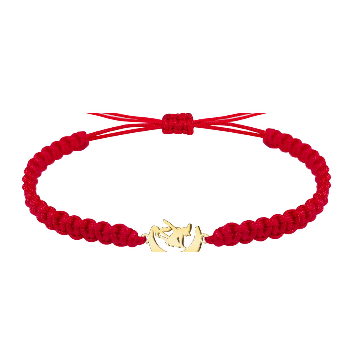 Pulsera Hilo Destino con Bruja Acero Dorado