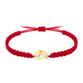 Pulsera Hilo Destino con Brújula Acero Dorado