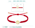 Pulsera Hilo Destino con Mapa de Mundo Acero Dorado - cotigo