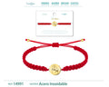 Pulsera Hilo Destino con La Higa Acero Dorado - cotigo