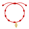 Pulsera 7 Nudos con Mano de Fátima en Acero Inoxidable
