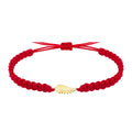 Pulsera Hilo Destino con Ala ángel Acero Dorado