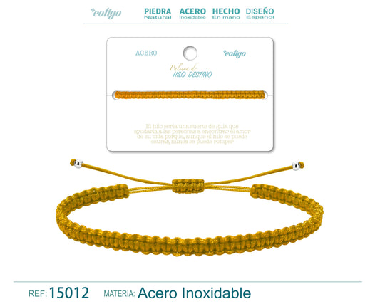 Pulsera Hilo destino color Dorado