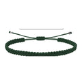 Pulsera Hilo Destino Color Verde Oscuro
