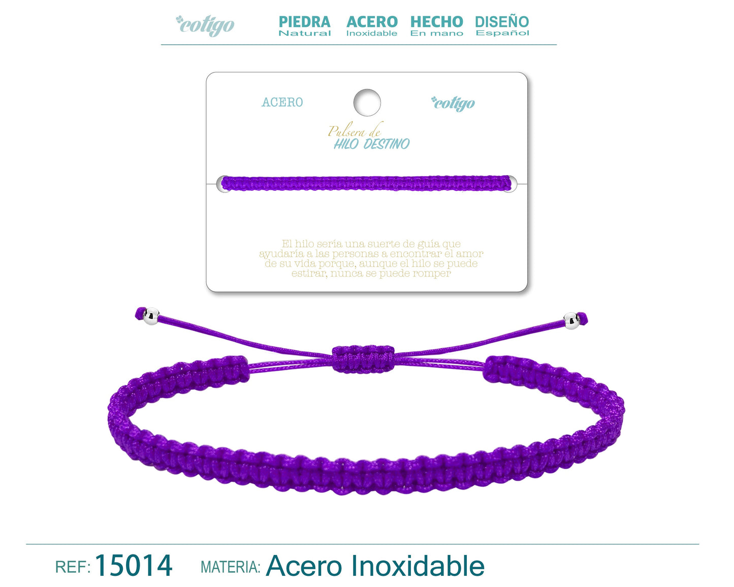 Pulsera Hilo destino color Morada