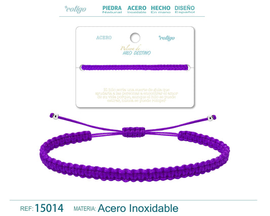 Pulsera Hilo destino color Morada