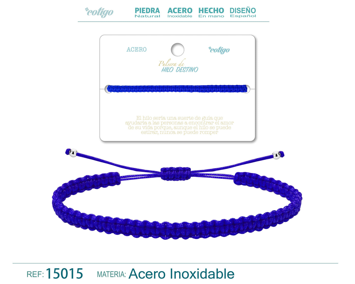 Pulsera Hilo destino color Azul