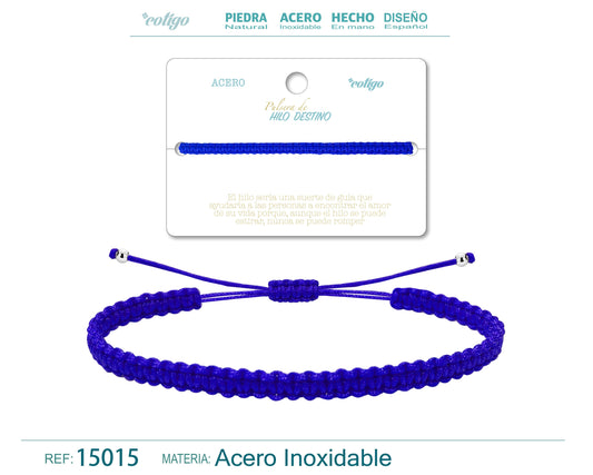 Pulsera Hilo destino color Azul