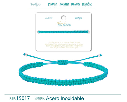 Pulsera Hilo destino color Azul claro