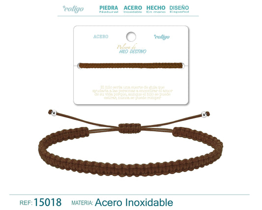 Pulsera Hilo destino color Café