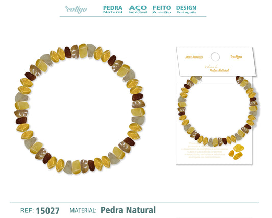 Pulsera Piedra natural-Jaspe amarillo