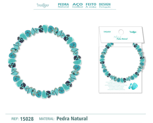 Pulsera Piedra natural-Turquesa