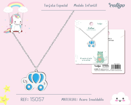Collar Niña Acero color Plateado