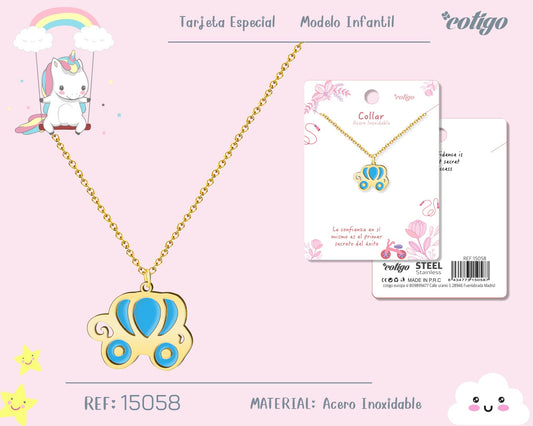 Collar Niña Acero color Dorado