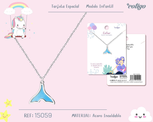 Collar Niña Acero color Plateado