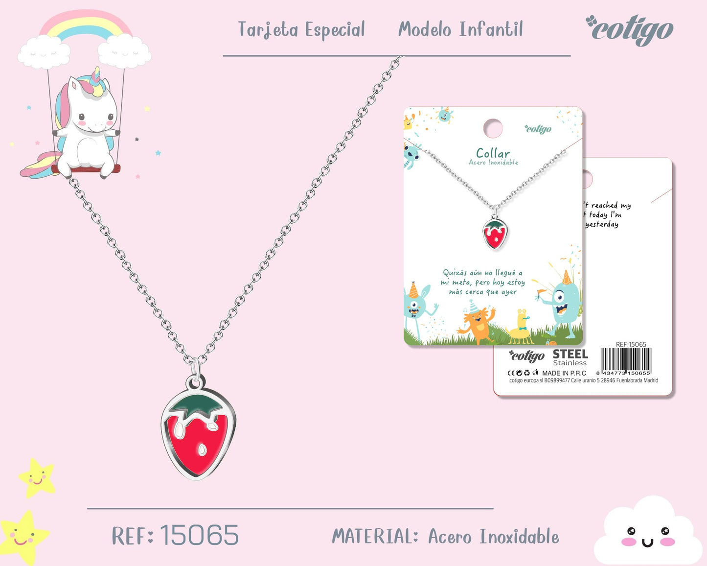 Collar Niña Acero color Plateado