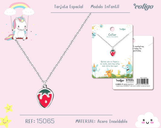 Collar Niña Acero color Plateado