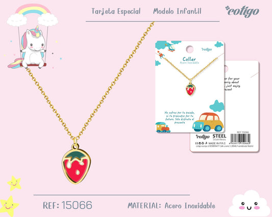 Collar Niña Acero color Dorado