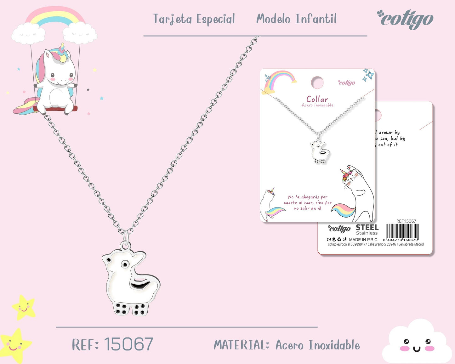 Collar Niña Acero color Plateado