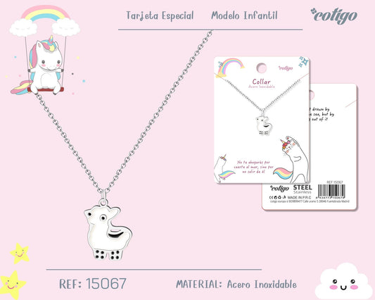 Collar Niña Acero color Plateado