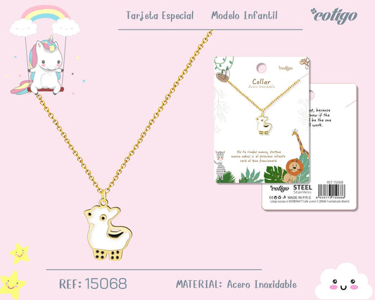 Collar Niña Acero color Dorado