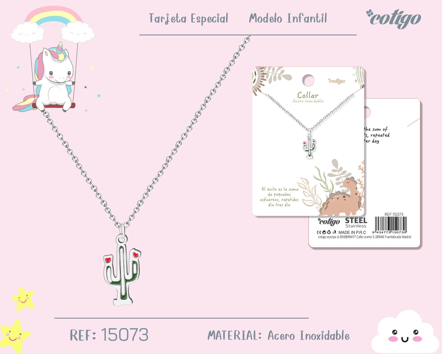 Collar Niña Acero color Plateado