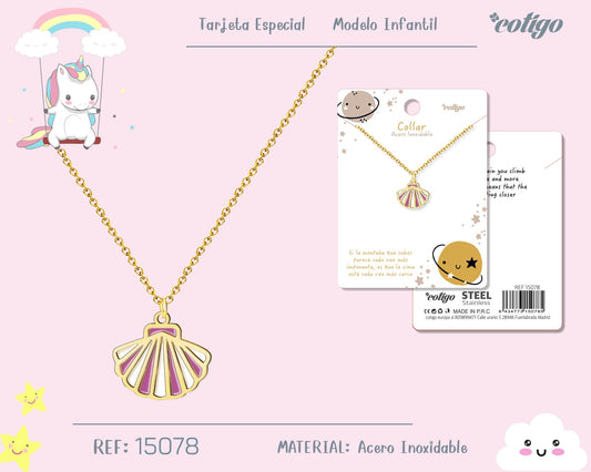 Collar Niña Acero color Dorado