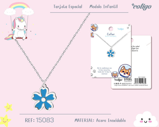 Collar Niña Acero color Plateado