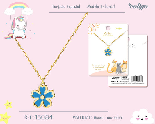 Collar Niña Acero color Dorado
