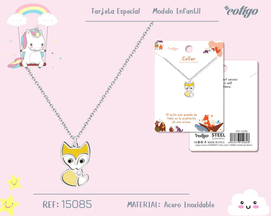 Collar Niña Acero color Plateado