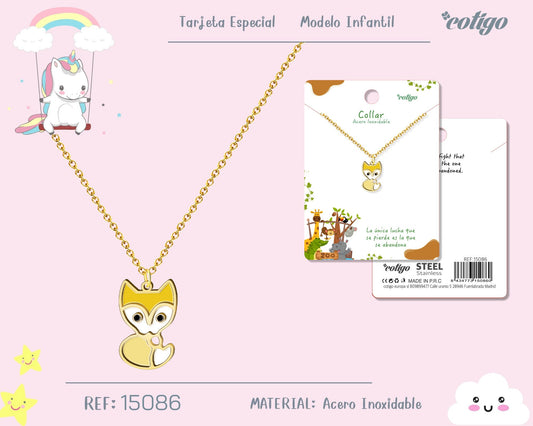 Collar Niña Acero color Dorado