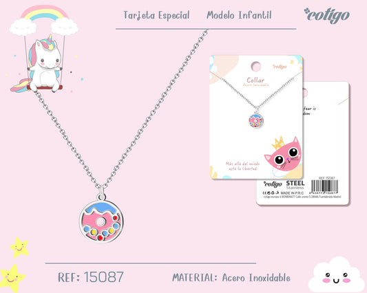 Collar Niña Acero color Plateado