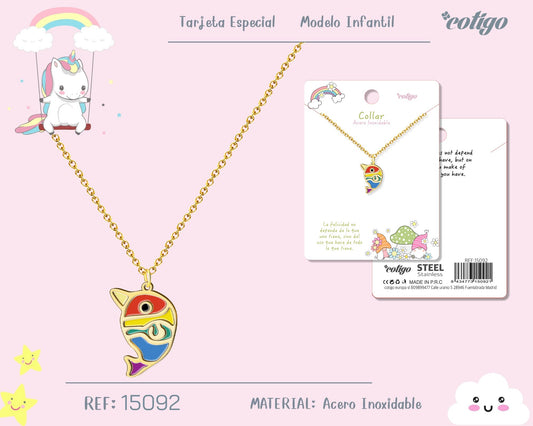 Collar Niña Acero color Dorado