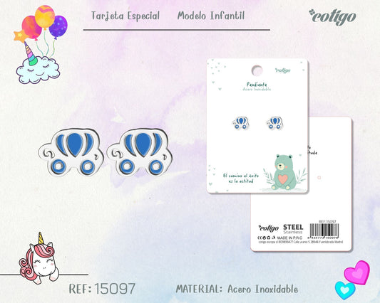 Pendiente para Niña Acero color Plateado