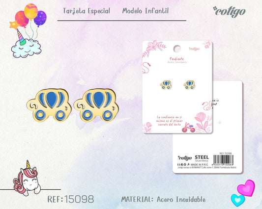 Pendiente para Niña Acero color dorado
