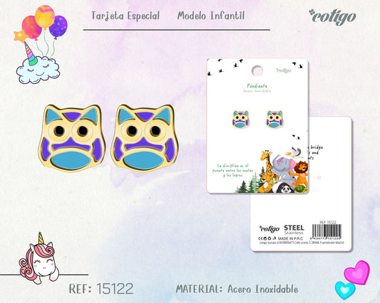 Pendiente para Niña Acero color dorado