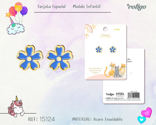 Pendiente para Niña Acero color dorado