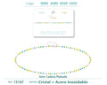 Pulsera de Cristales Lima, Azul y Blanco en Acero Inoxidable en acabado plateado – vista principal