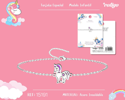 Pulsera de Niña Acero color Plateado