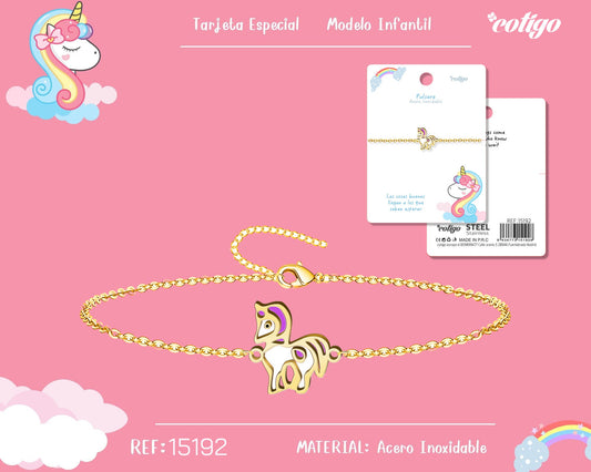 Pulsera de Niña Acero color Dorado